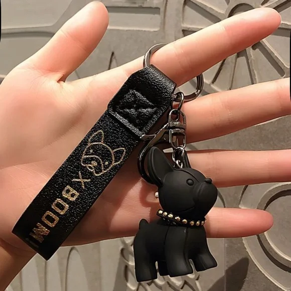 Adorable French Bulldog Keychain/ Bag Charm - Cute & Frenchie Bulldog NWT - Picture 4 of 5